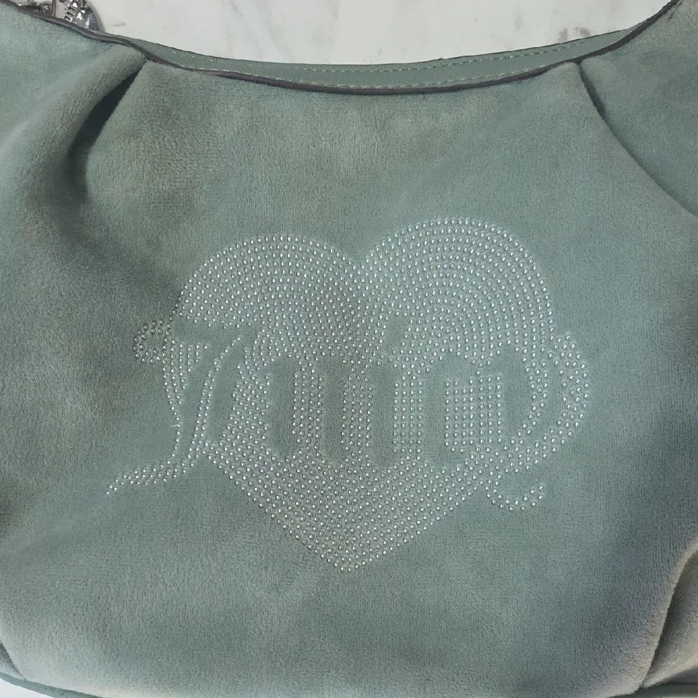 Juicy Couture Green Suede Shoulder Bag